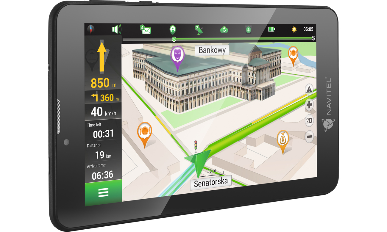 Nawigacja Navitel T700 Przód Asystent pasa ruchu