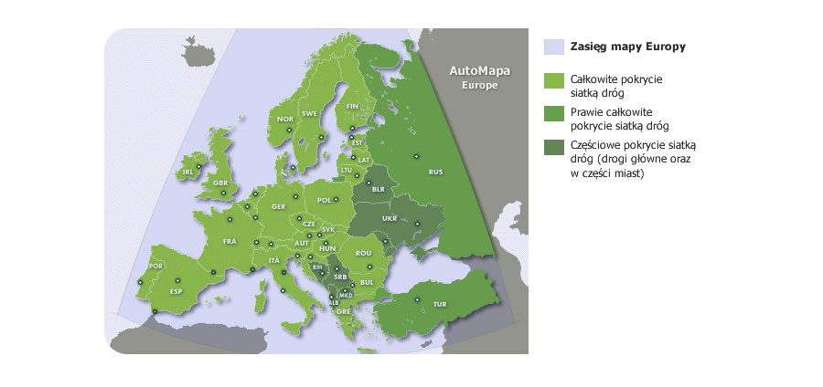 Mapy Navteq Europa Centralna 20 państw