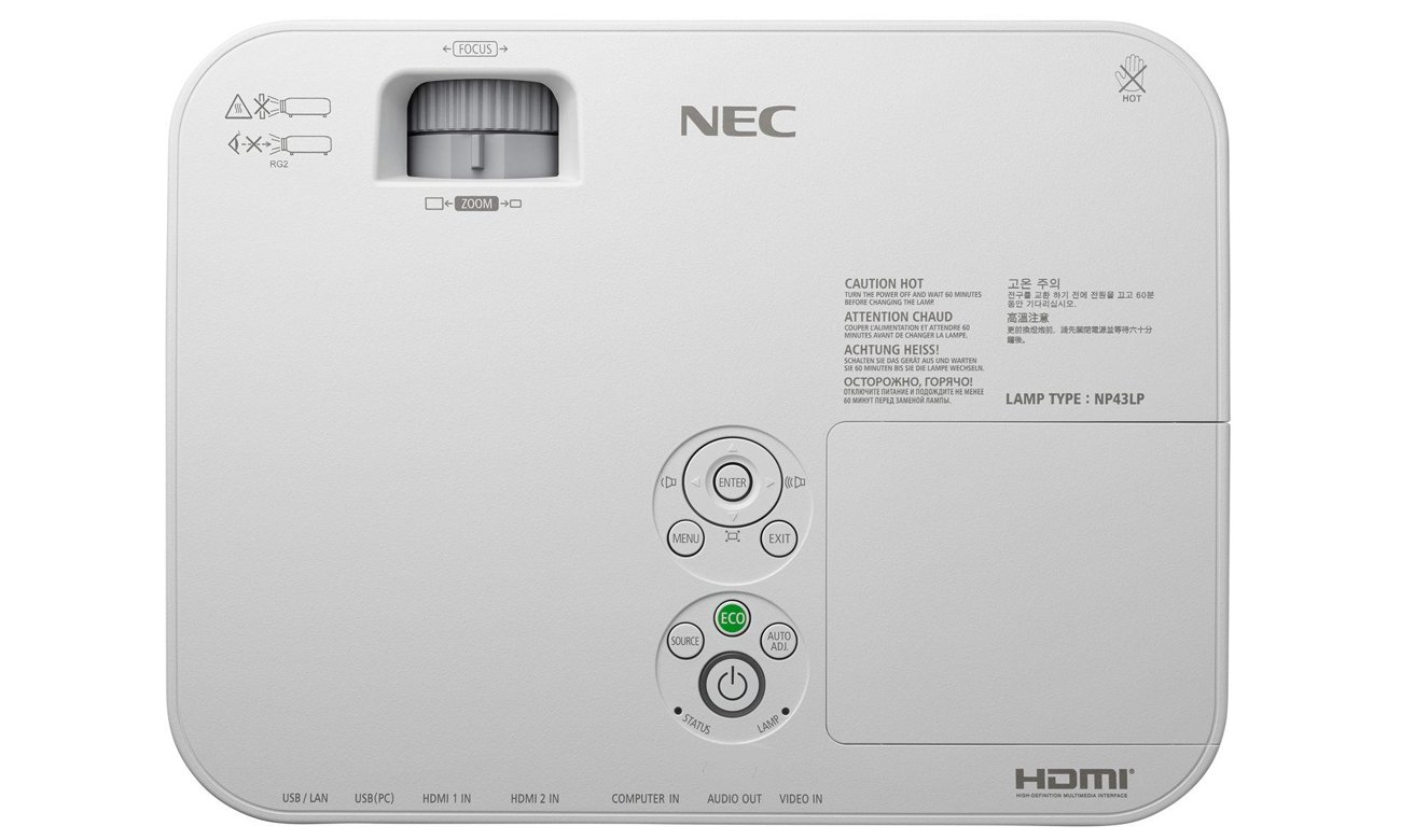 Nec ME361X LCD Rozdzielczość WXGA