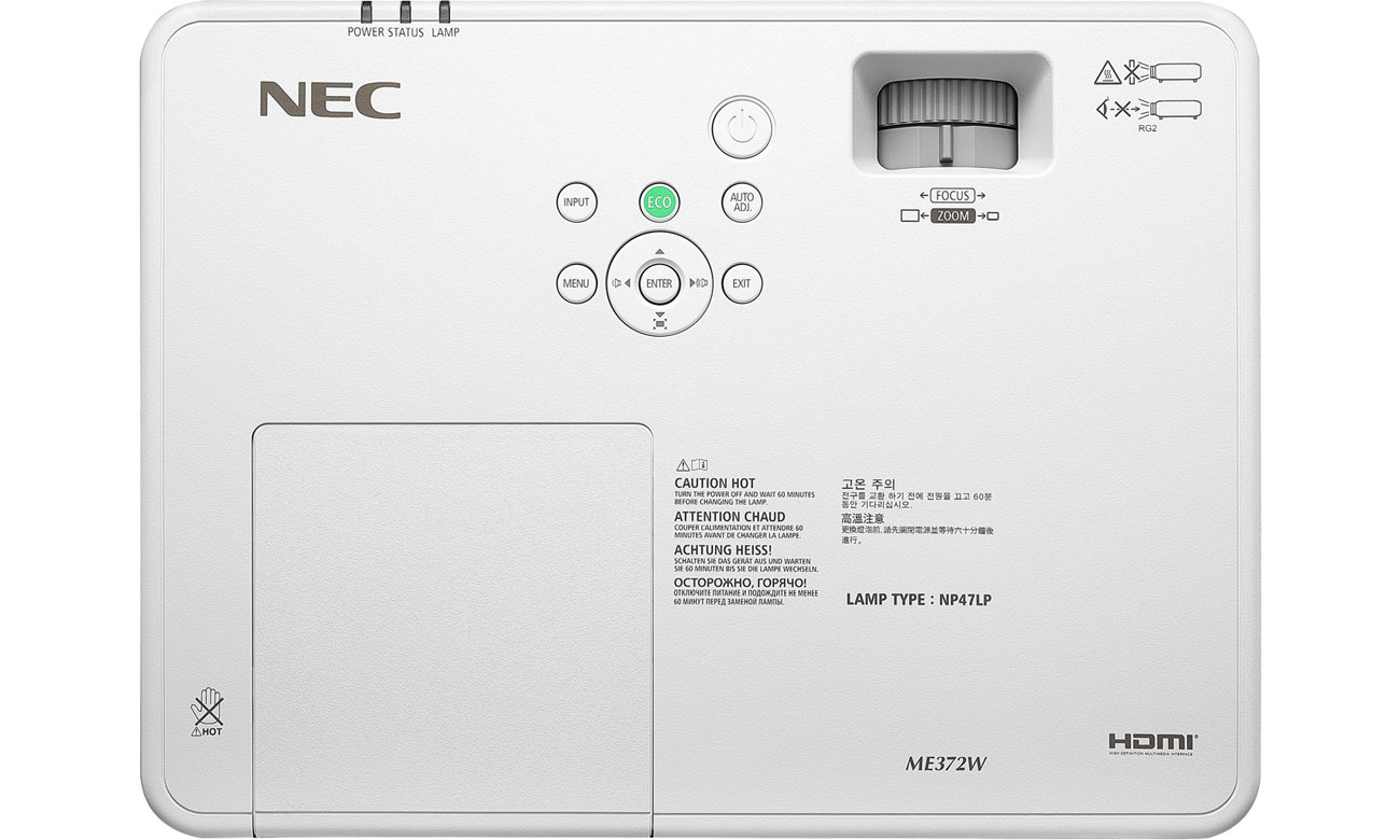 Nec ME372W - Przyciski