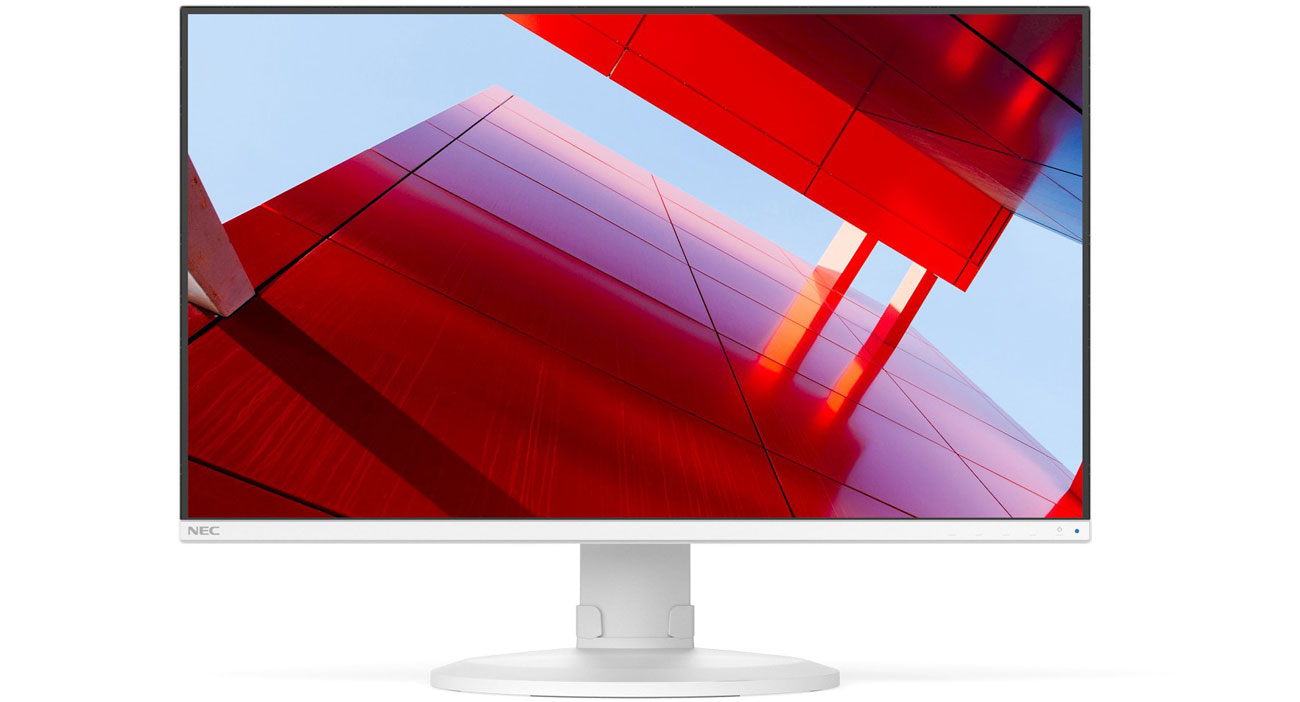 monitor Nec MultiSync E273F biały widok z przodu