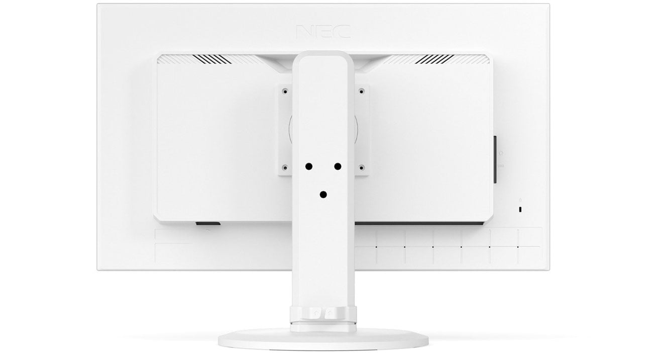 monitor Nec MultiSync E273F biały widok z tyłu