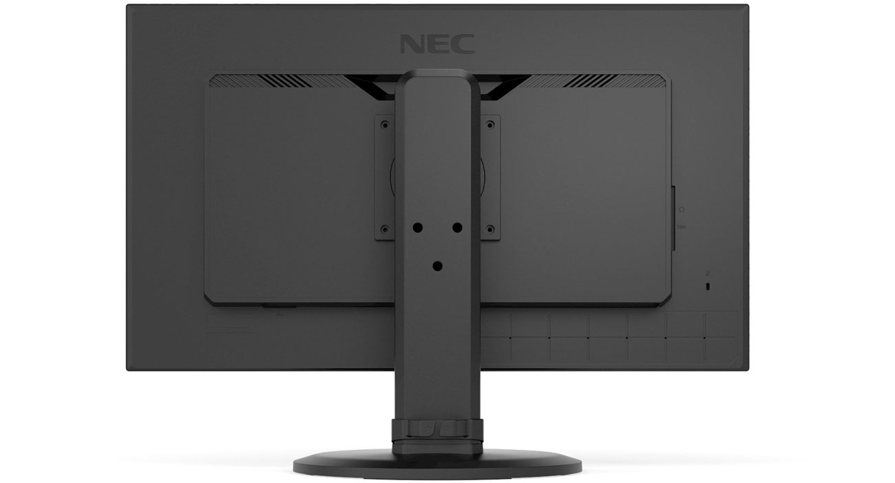 monitor Nec MultiSync E273F czarny widok z tyu