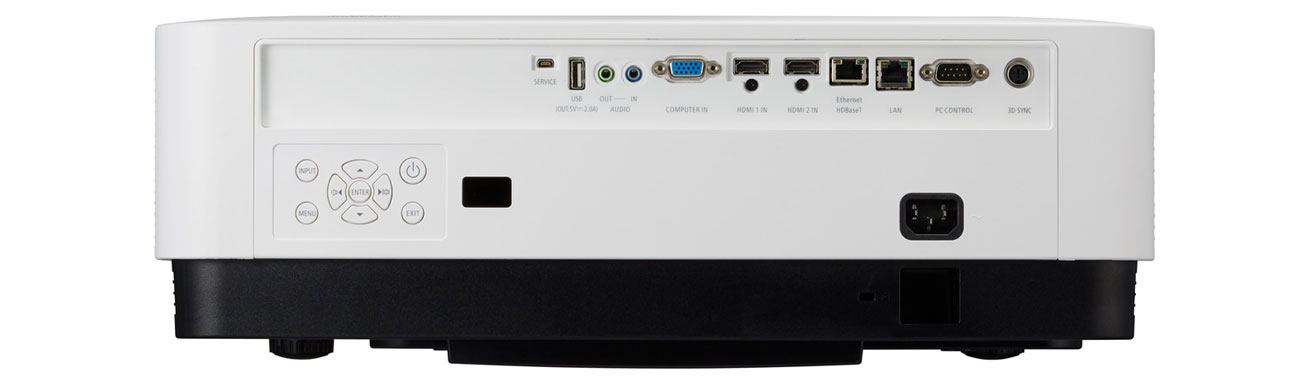 Projektor Nec P506QL DLP złącza