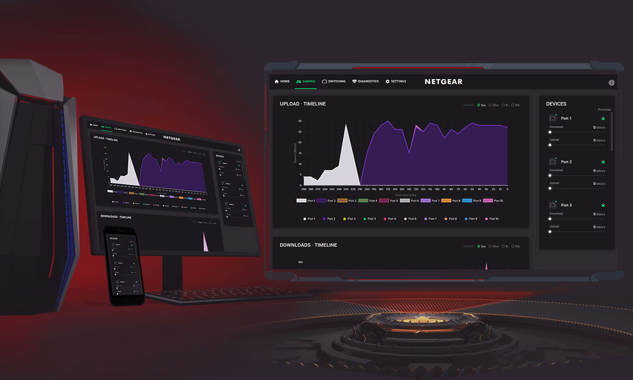 Nighthawk Pro Gaming SX10 Intuicyjny interfejs, Kontroluj i zmniejszaj opóźnienia
