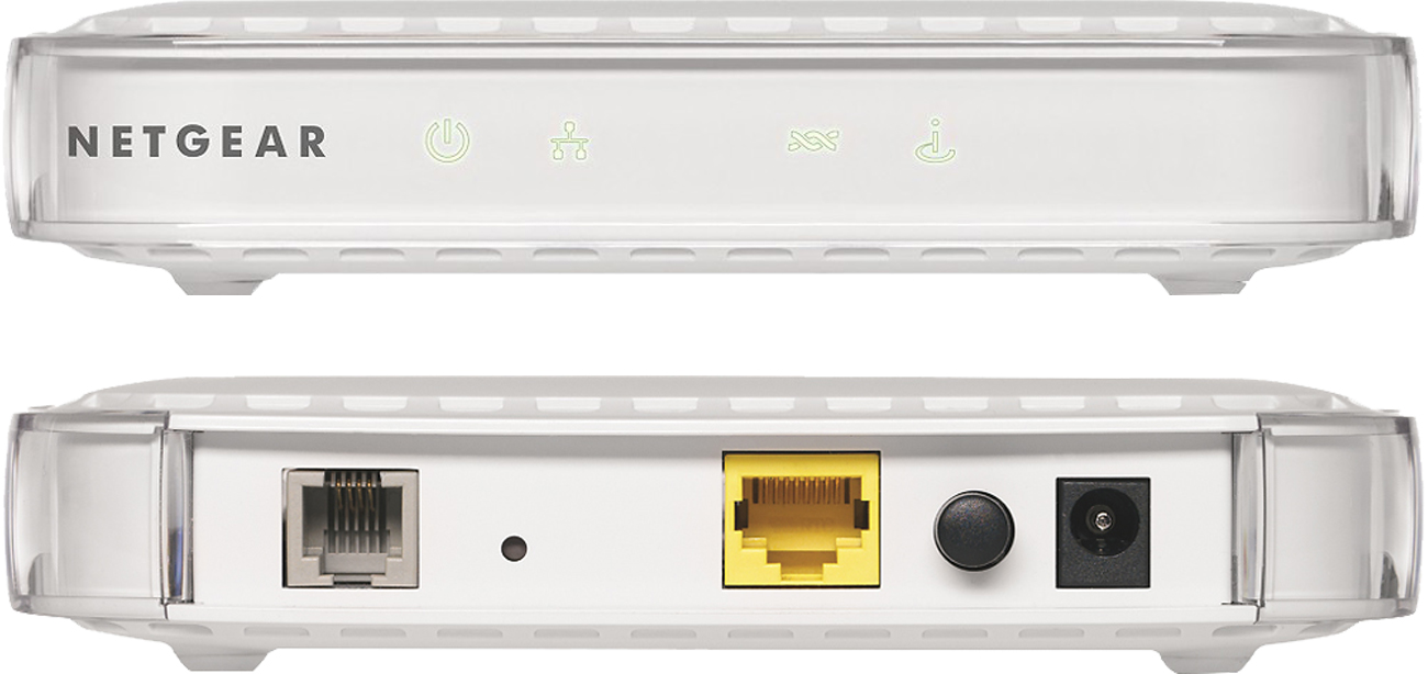 Netgear DM111P-100ISS złącza i diody