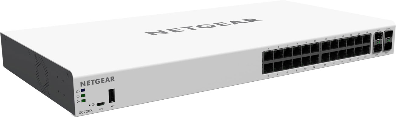 Switch Netgear 28p GC728X Smart Cloud 24x1000Mbit 2xSFP 2xSFP+