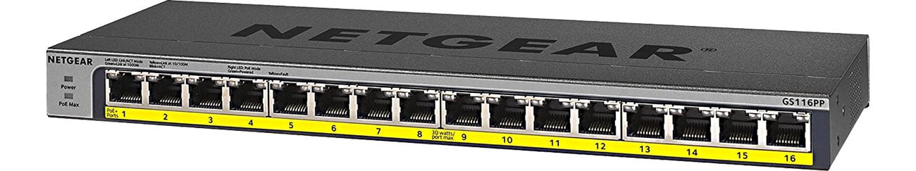 Switch Netgear 16p GS116PP-100EUS (16x10/100/1000Mbit) PoE+