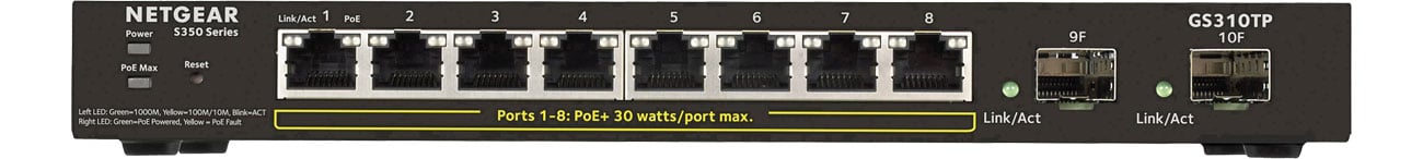 Switch Netgear 10p GS310TP-100EUS (8x10/100/1000Mbit 2xSFP)