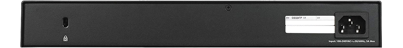Netgear 24p GS324TP Widok z tyłu
