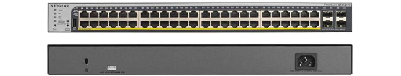 Netgear GS752TPP przód, tył