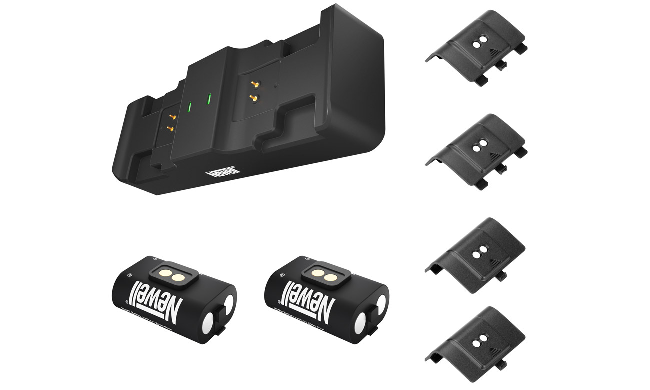 Zestaw ładowarka + 2 akumulatory Newell Gaming Set Czarny