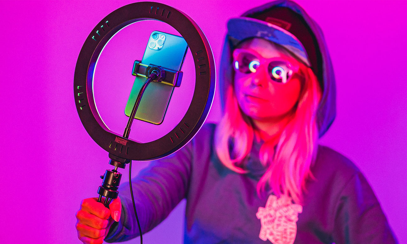 Lampa pierścieniowa Newell Vlog Desk Kit RGB