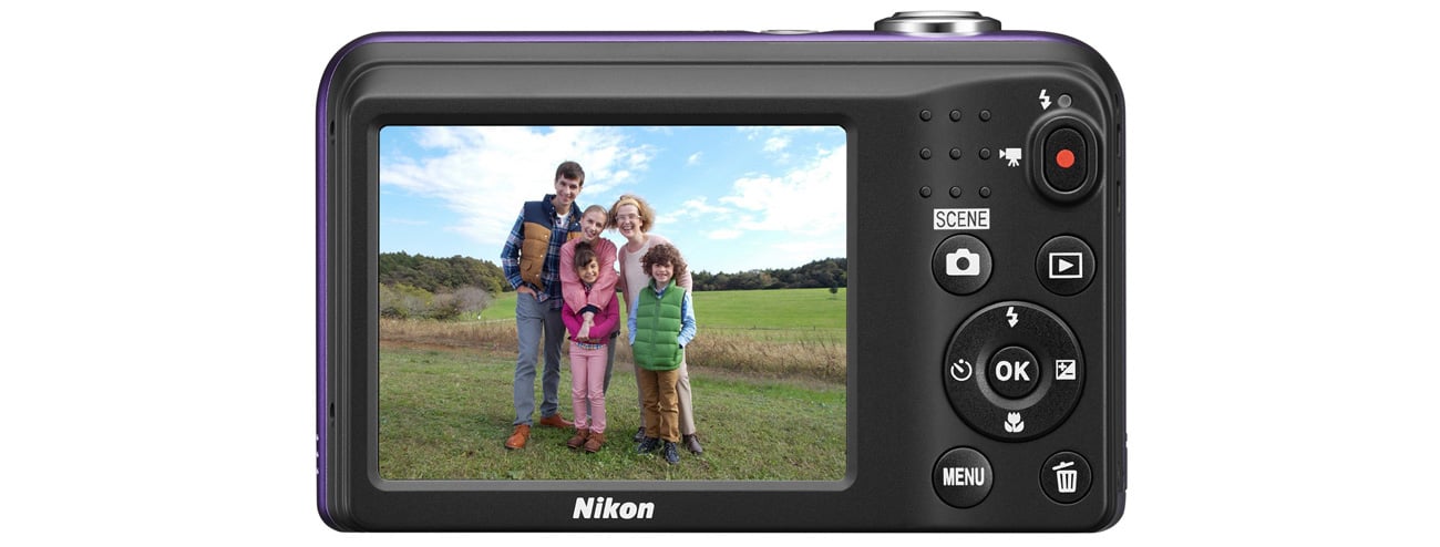 Aparat kompaktowy Nikon Coolpix A10 fioletowy VNA983E1 ekran LCD