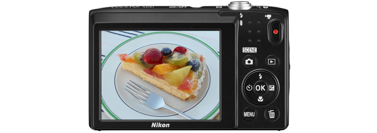 Aparat kompaktowy Nikon Coolpix A100 fioletowy VNA973E1 ekran LCD