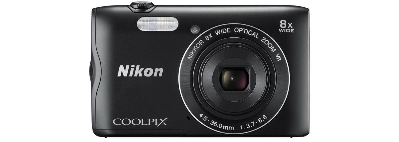 Aparat kompaktowy Nikon Coolpix A300 od przodu