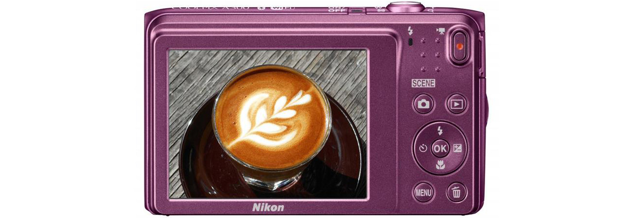Aparat kompaktowy Nikon Coolpix A300 tył ekran LCD
