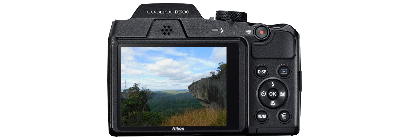 Aparat kompaktowy Nikon Coolpix B500 czarny VNA951E1 tył