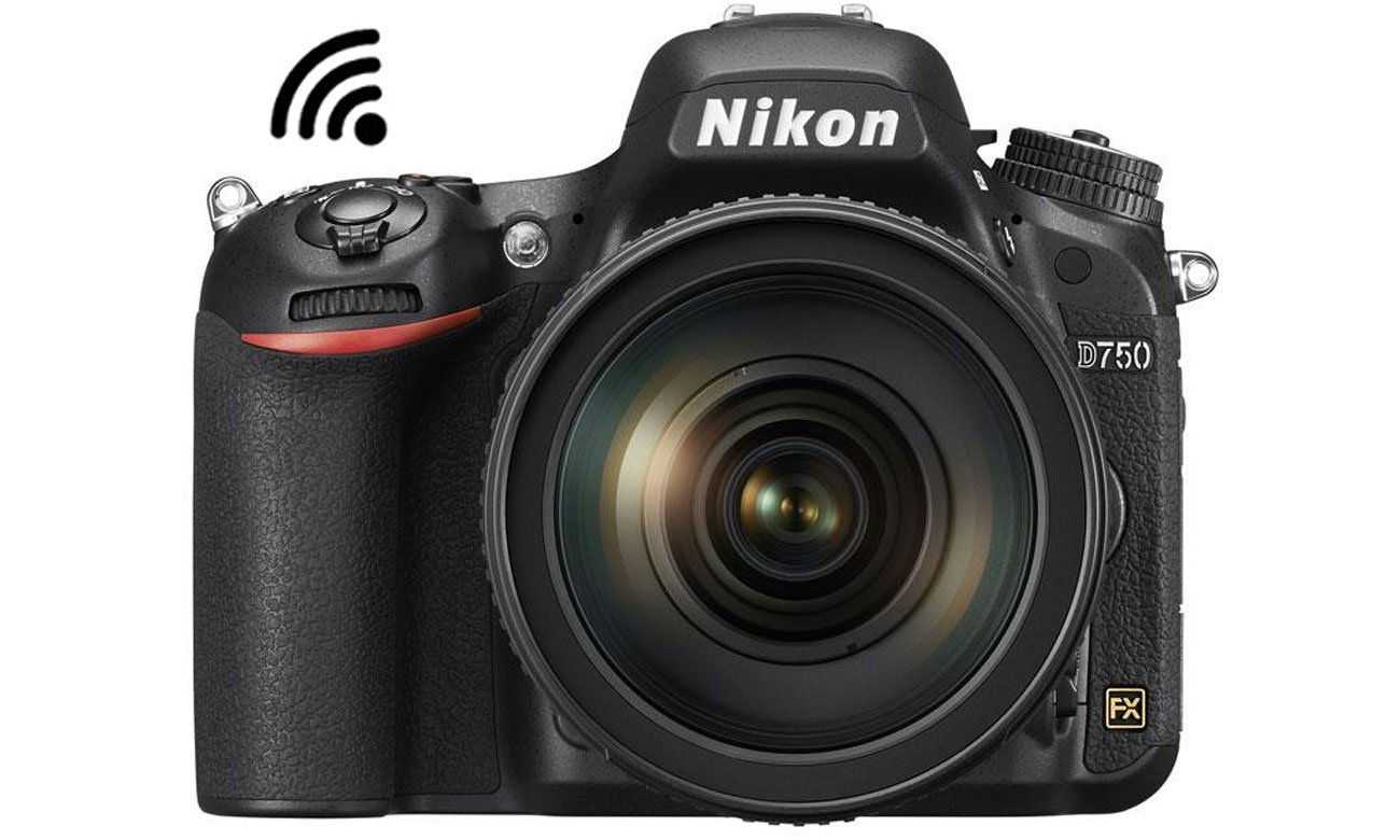 Nikon D750 body widok z przodu lacznosc WiFi