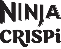 Logo Ninja Crispi i podpis: Przenośny szklany system do gotowania