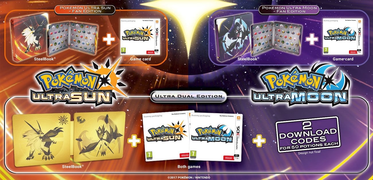 pokemon ultra sun and moon dual pack