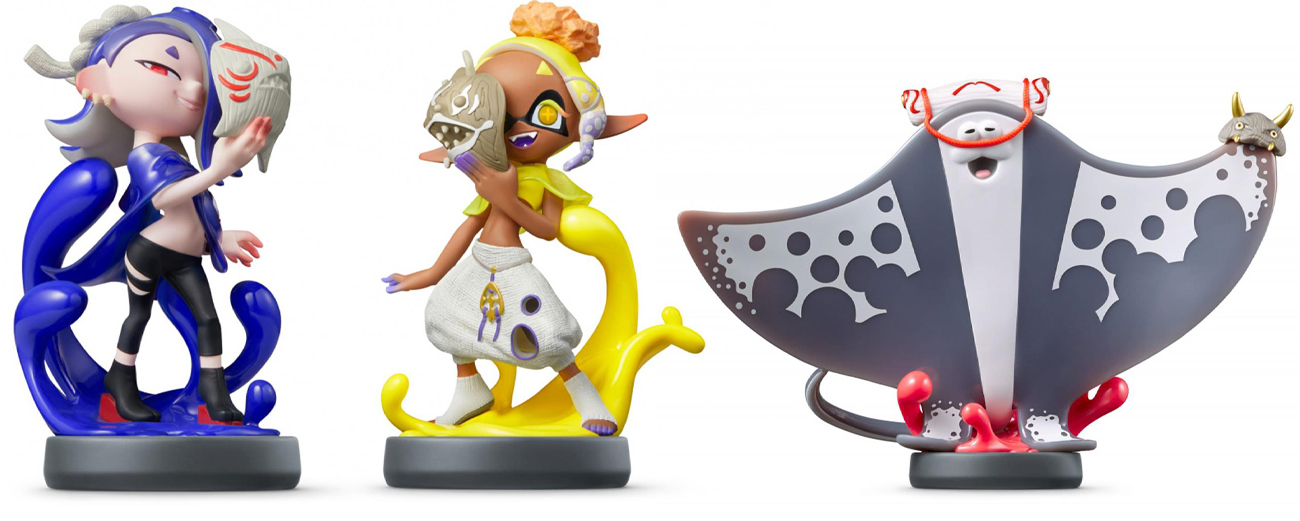 Figurki amiibo Shiver, Frye and Big Man – Splatoon 3 - Widok ogólny