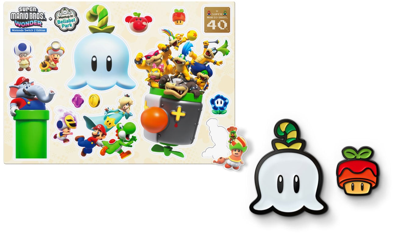 Dodatki do zamówień przedpremierowych gry Super Mario Bros. Wonder + Meetup in Bellabel Park,