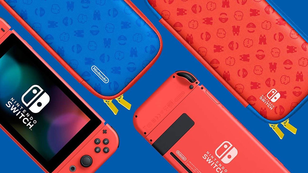 Nintendo Switch Red/Blue Mario Edition - Konsola i etui