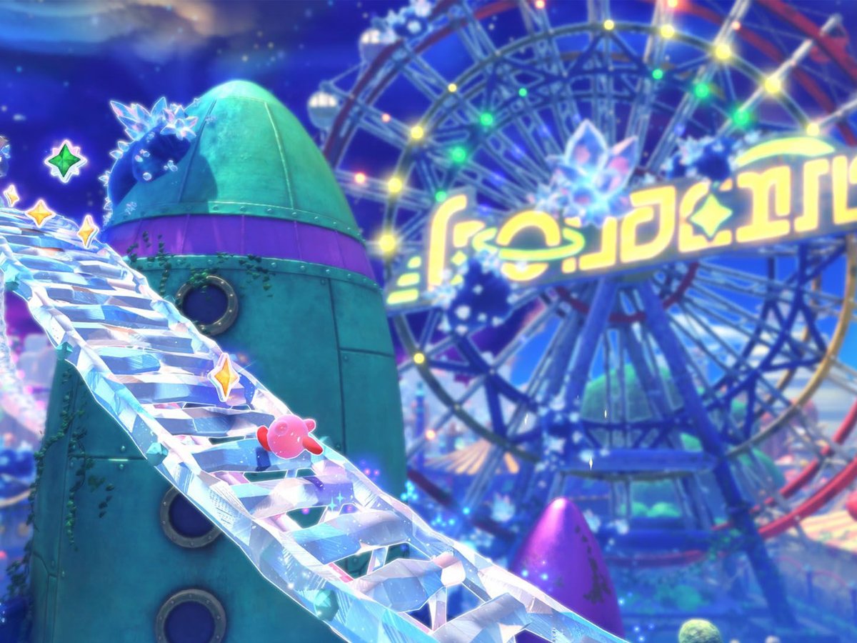 Zrzut ekranu screenshot z gry Kirby and the Forgotten Land - Nintendo Switch 2 Edition + Star-Crossed World