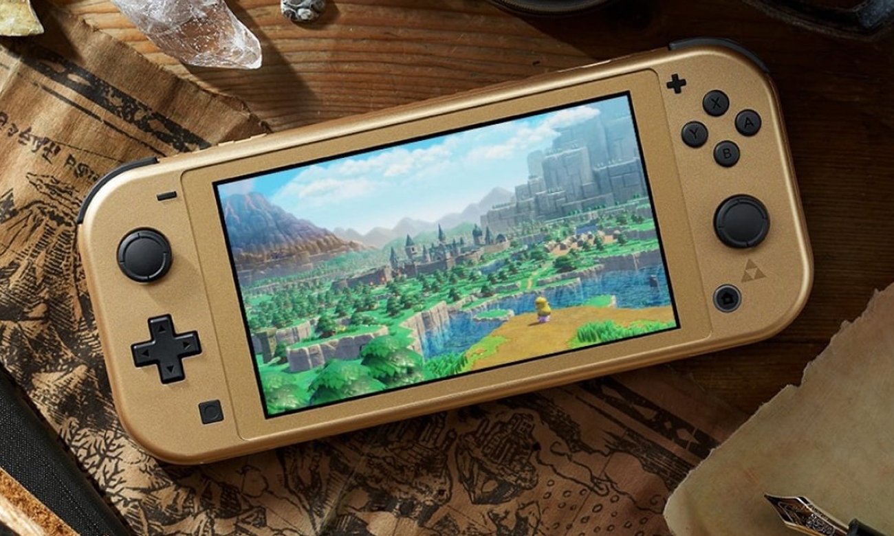 Nintendo Switch Lite Hyrule Edition Konsole - Lifestyle-Grafik