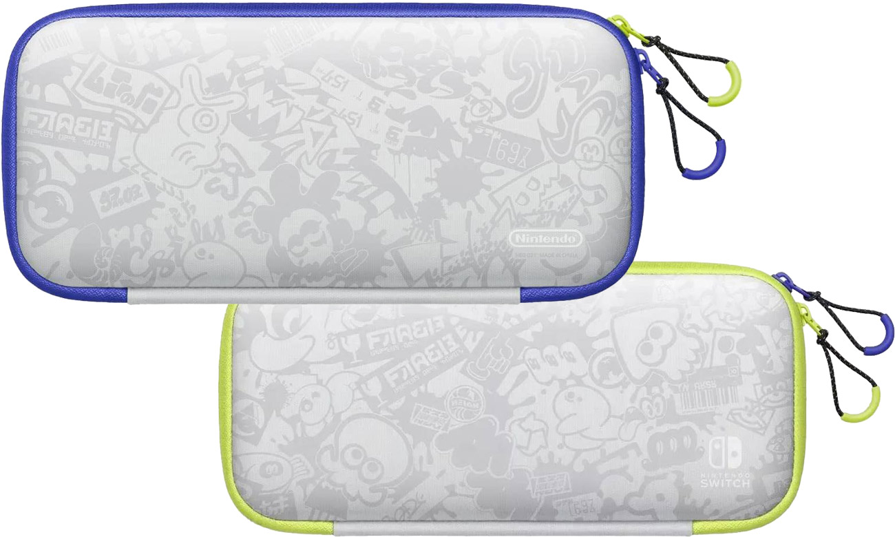 Pokrowiec Nintendo Switch Carrying Case Splatoon 3 Edition - Widok od przodu i od tyłu