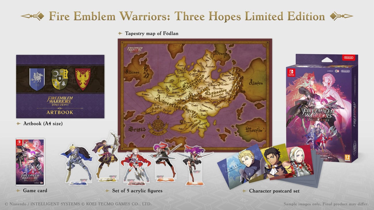 Zawartość Edycji Specjalnej gry Fire Emblem Warriors: Three Hopes na Nintendo Switch