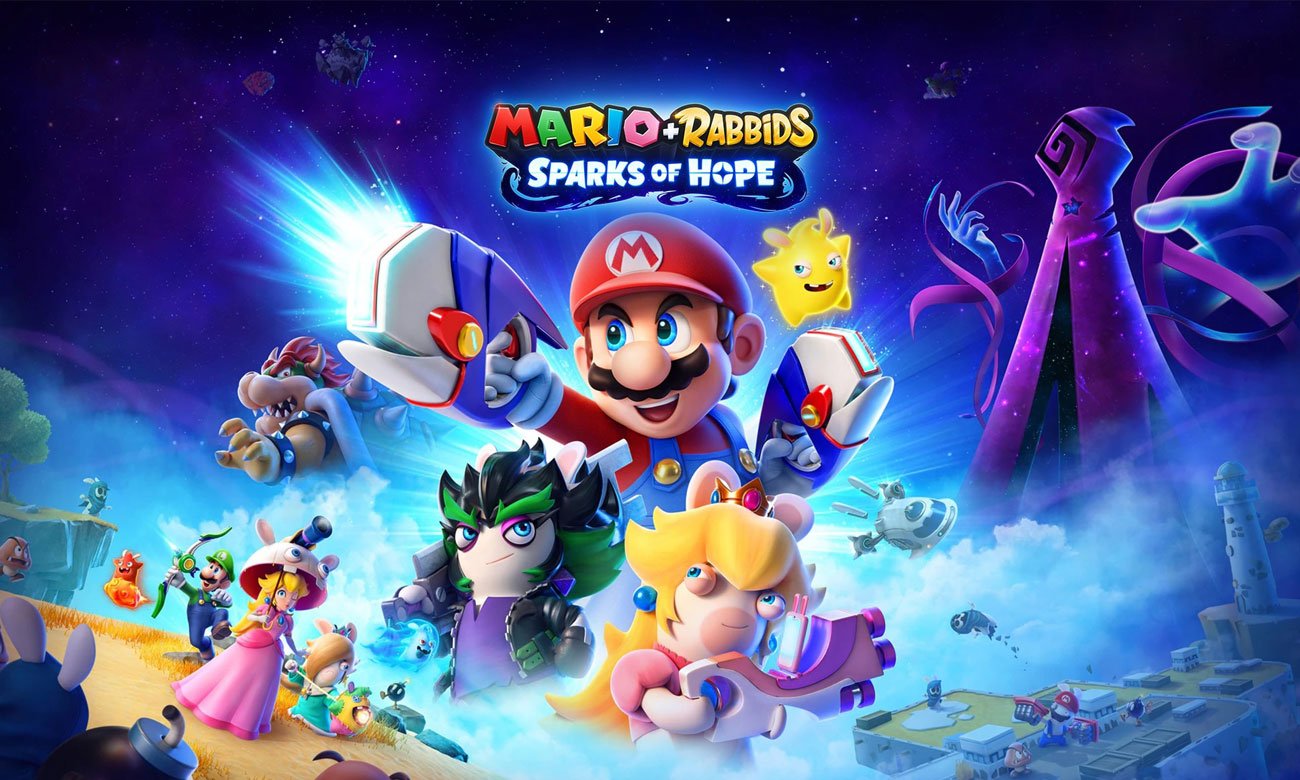Grafika key art z gry Mario + Rabbids Sparks of Hope