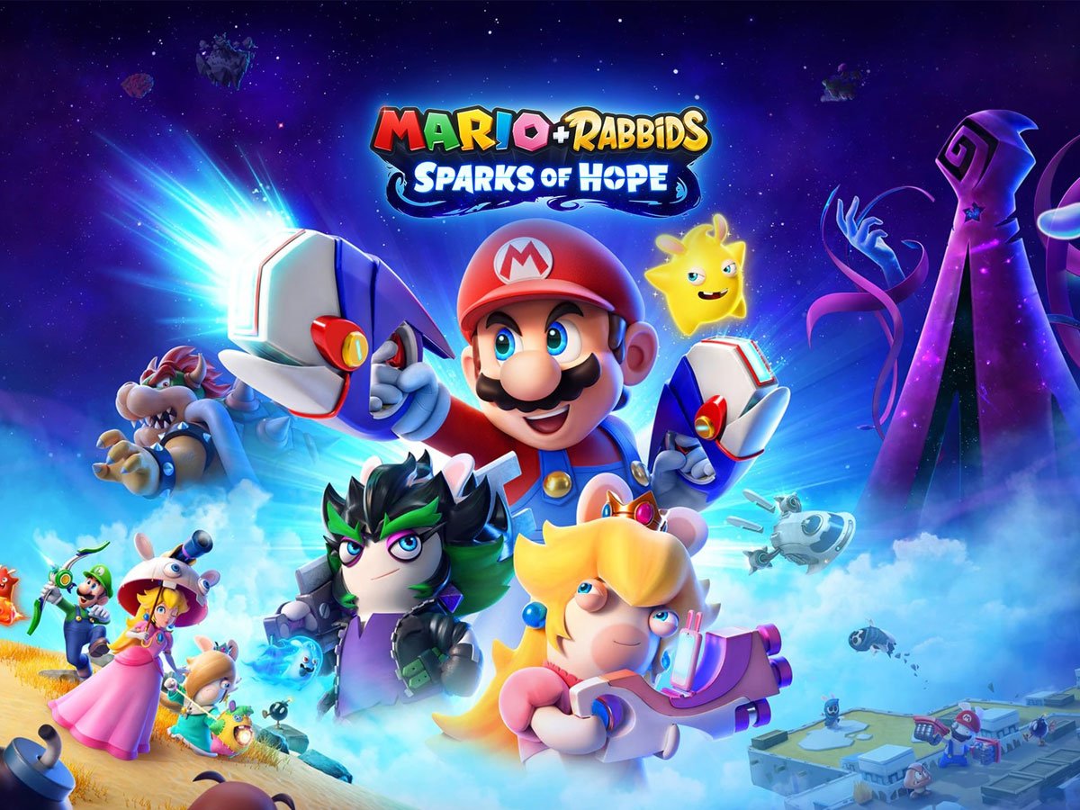 Grafika key art z gry Mario + Rabbids Sparks of Hope