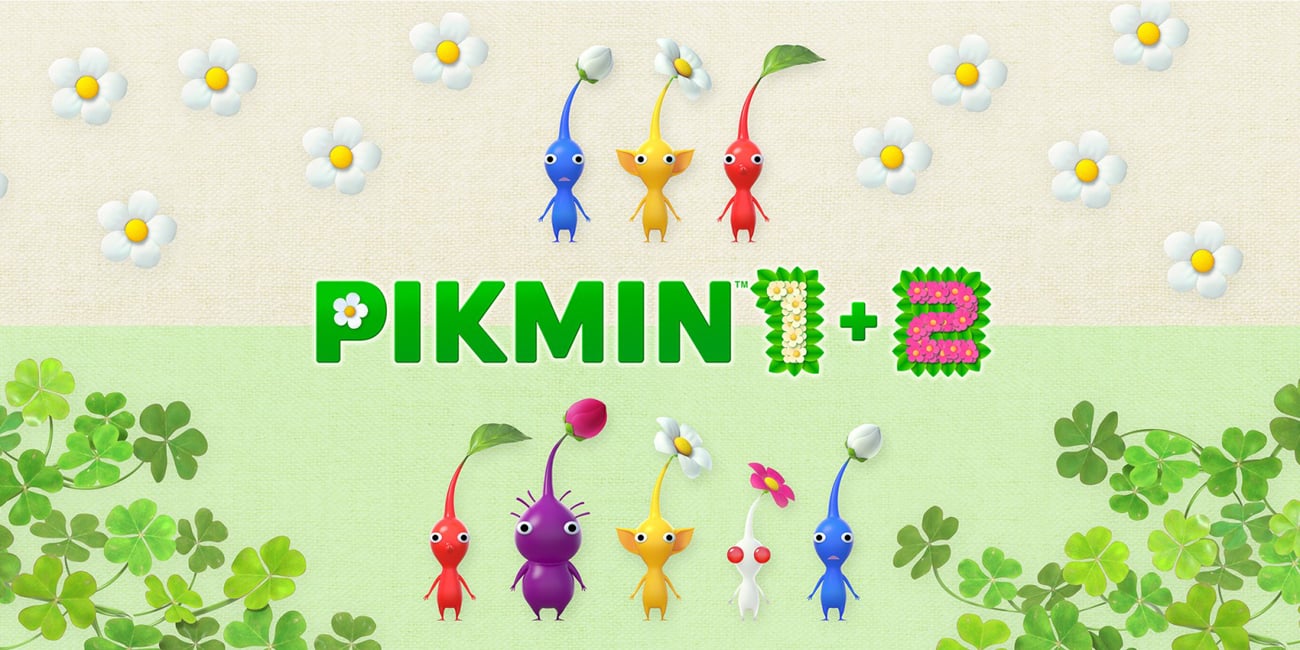 Grafika key art z Pikmin 1 + 2