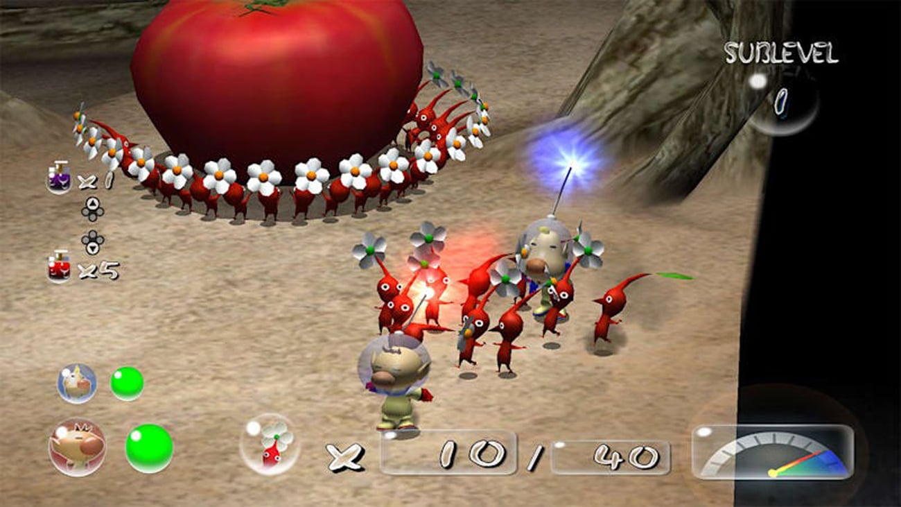 Zrzut ekranu screenshot z gry Pikmin 1 + 2