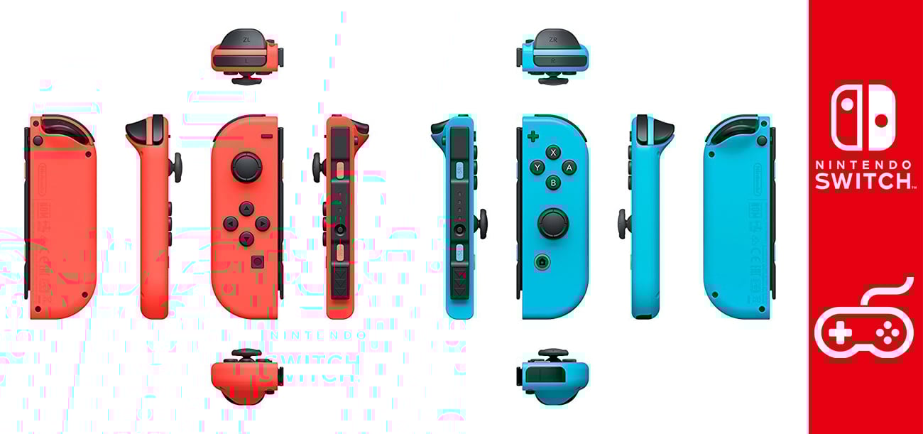 Nintendo Switch Kontrolery Joy-Con Zestaw Czerwono-Niebieski