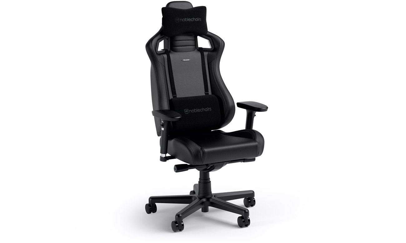 Fotel gamingowy noblechairs EPIC Compact Gaming Carbon Czarny - Widok od przodu pod kątem