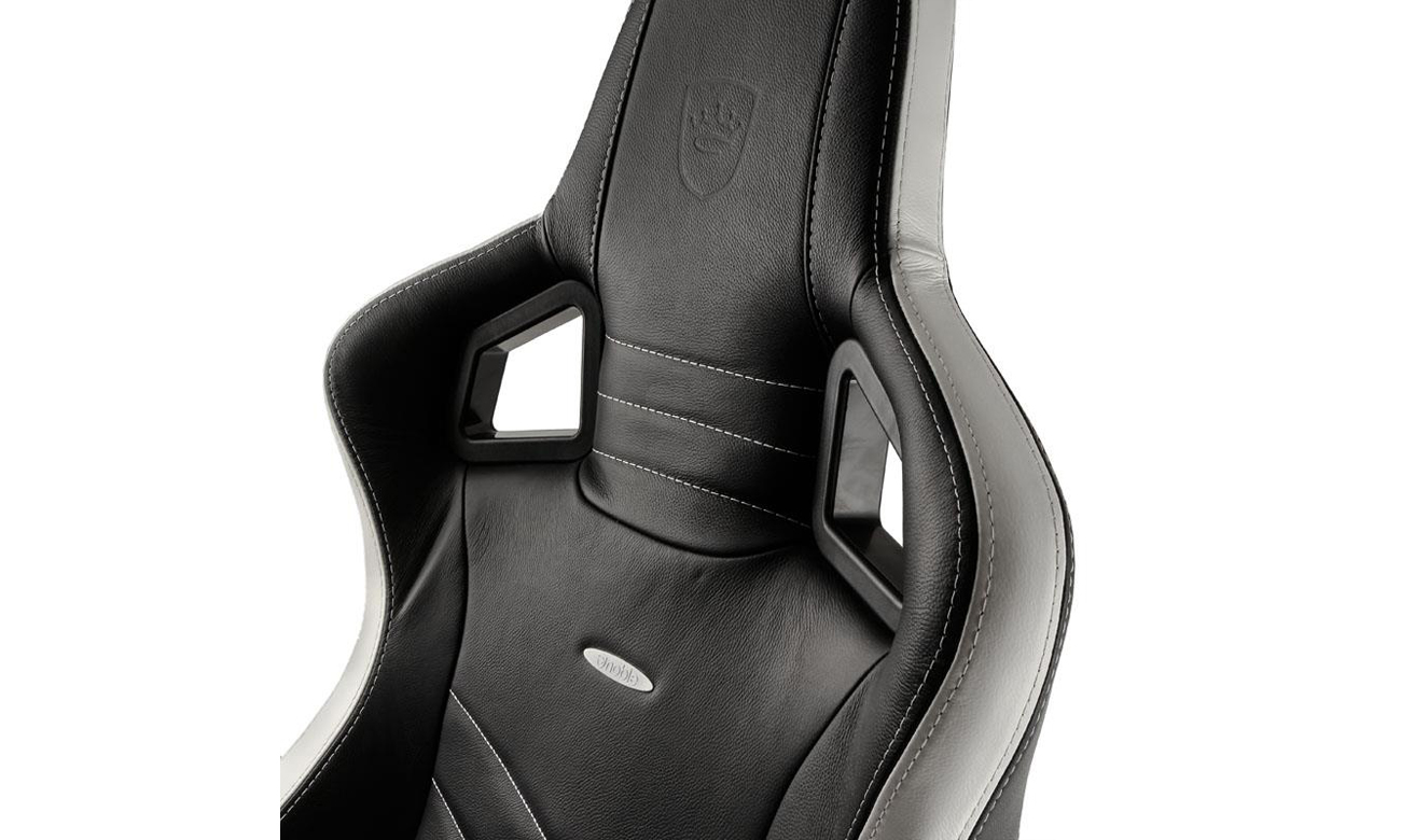 Fotel noblechairs EPIC Gaming Skórzany Czarno-biały Oparcie