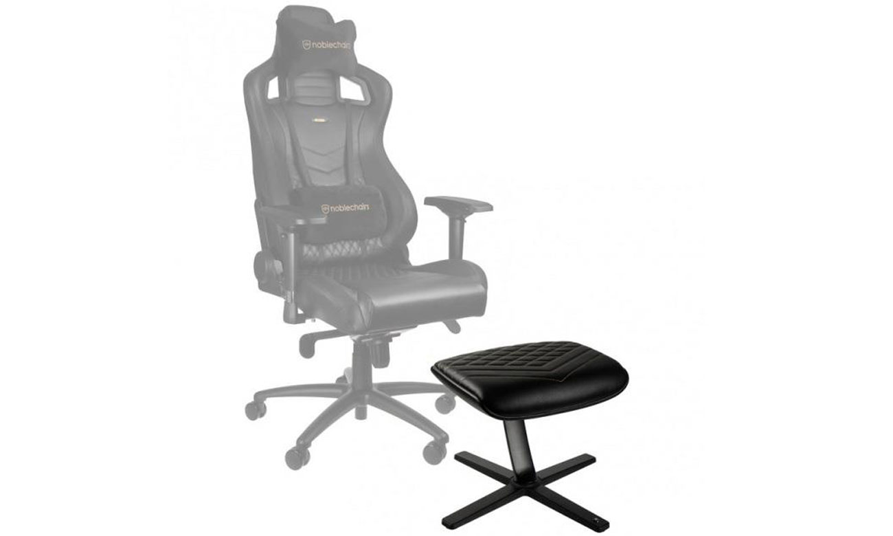Podnóżek noblechairs czarno-złoty