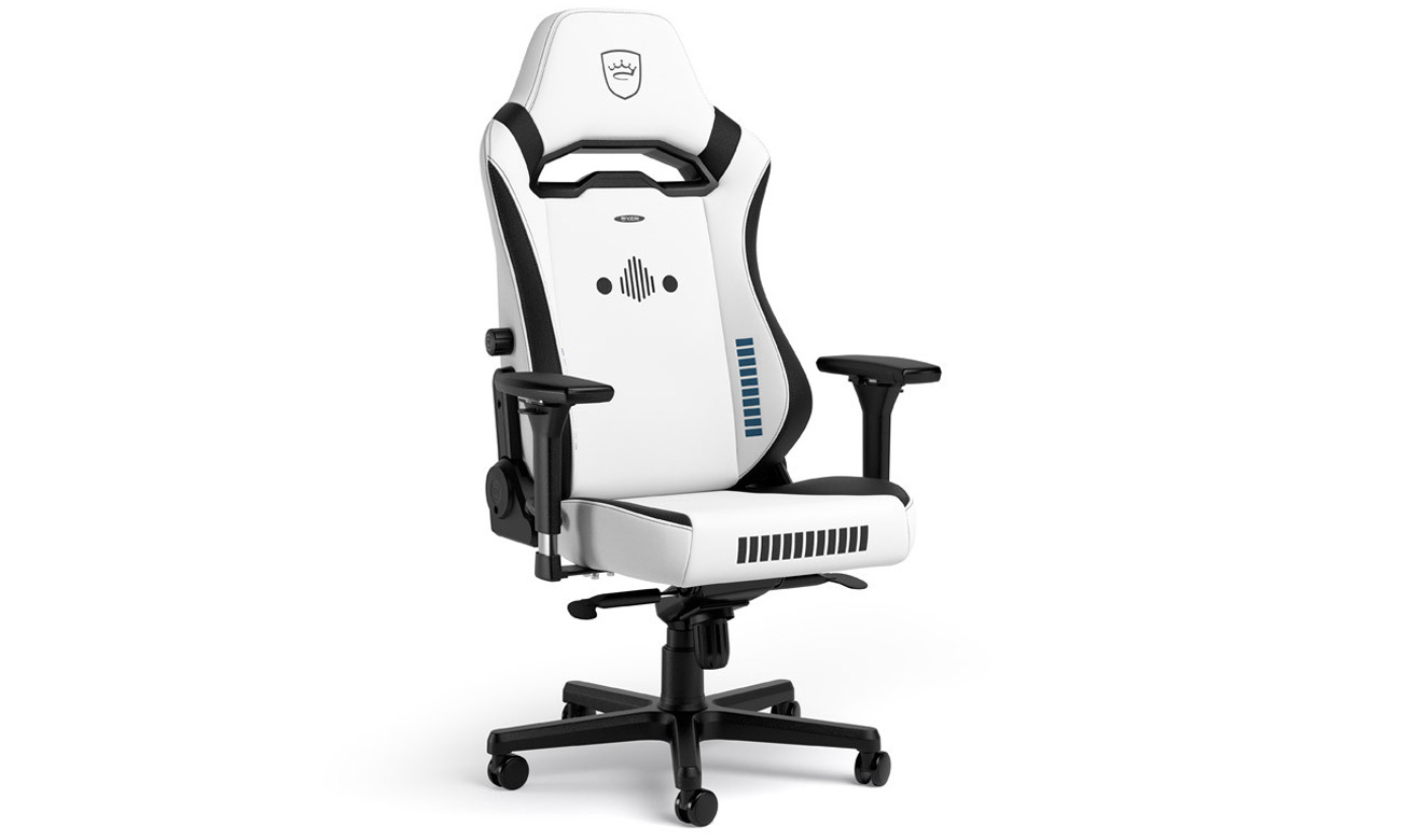 Fotel gamingowy noblechairs HERO ST Gaming Stormtrooper Edition - Widok od przodu pod kątem