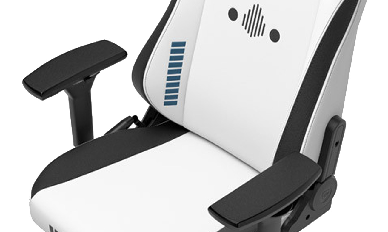 Fotel gamingowy noblechairs HERO ST Gaming Stormtrooper Edition - Zbliżenie na siedzisko i oparcie