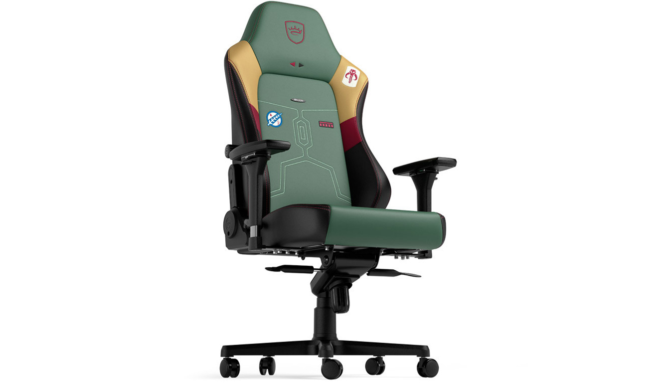 Fotel gamingowy noblechairs HERO Gaming Boba Fett Edition - Widok od przodu pod kątem