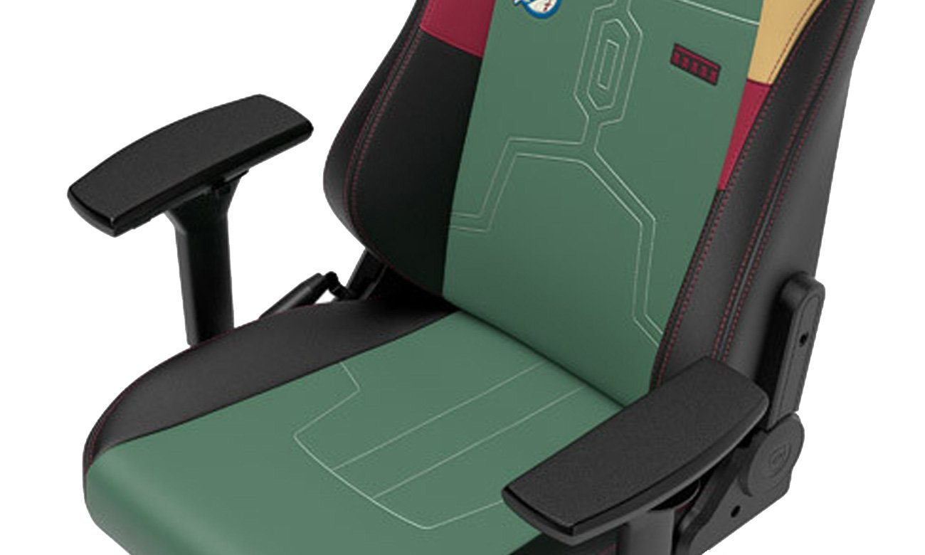 Fotel gamingowy noblechairs HERO Gaming Boba Fett Edition - Zbliżenie na siedzisko i oparcie