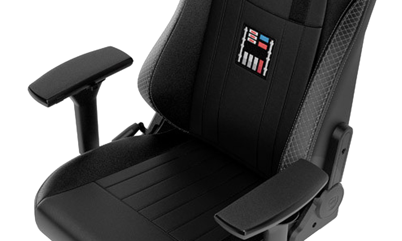 Fotel gamingowy noblechairs HERO Gaming Darth Vader Edition - Zbliżenie na siedzisko i oparcie