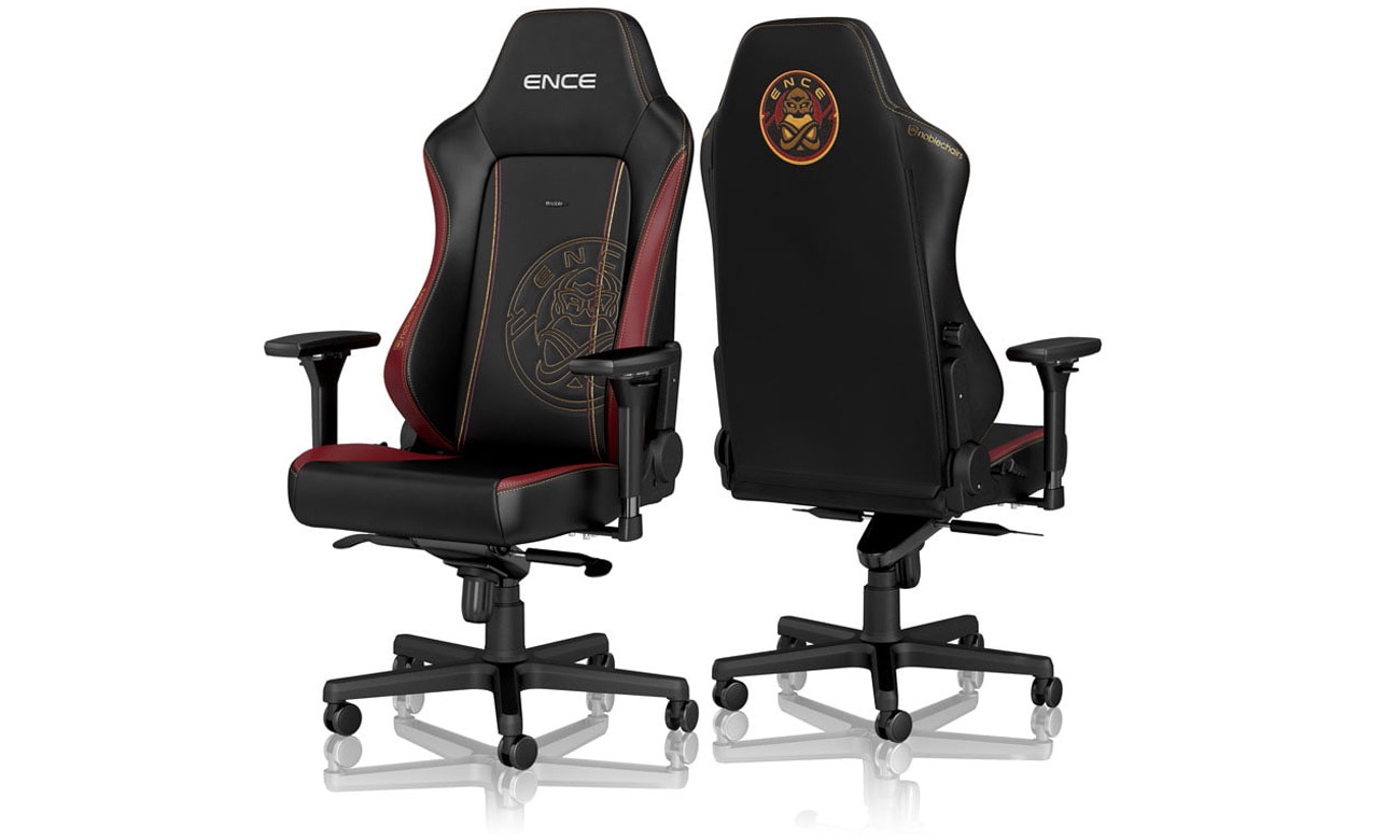Fotel gamingowy noblechairs HERO Gaming ENCE Edition - Widok od przodu i od tyłu