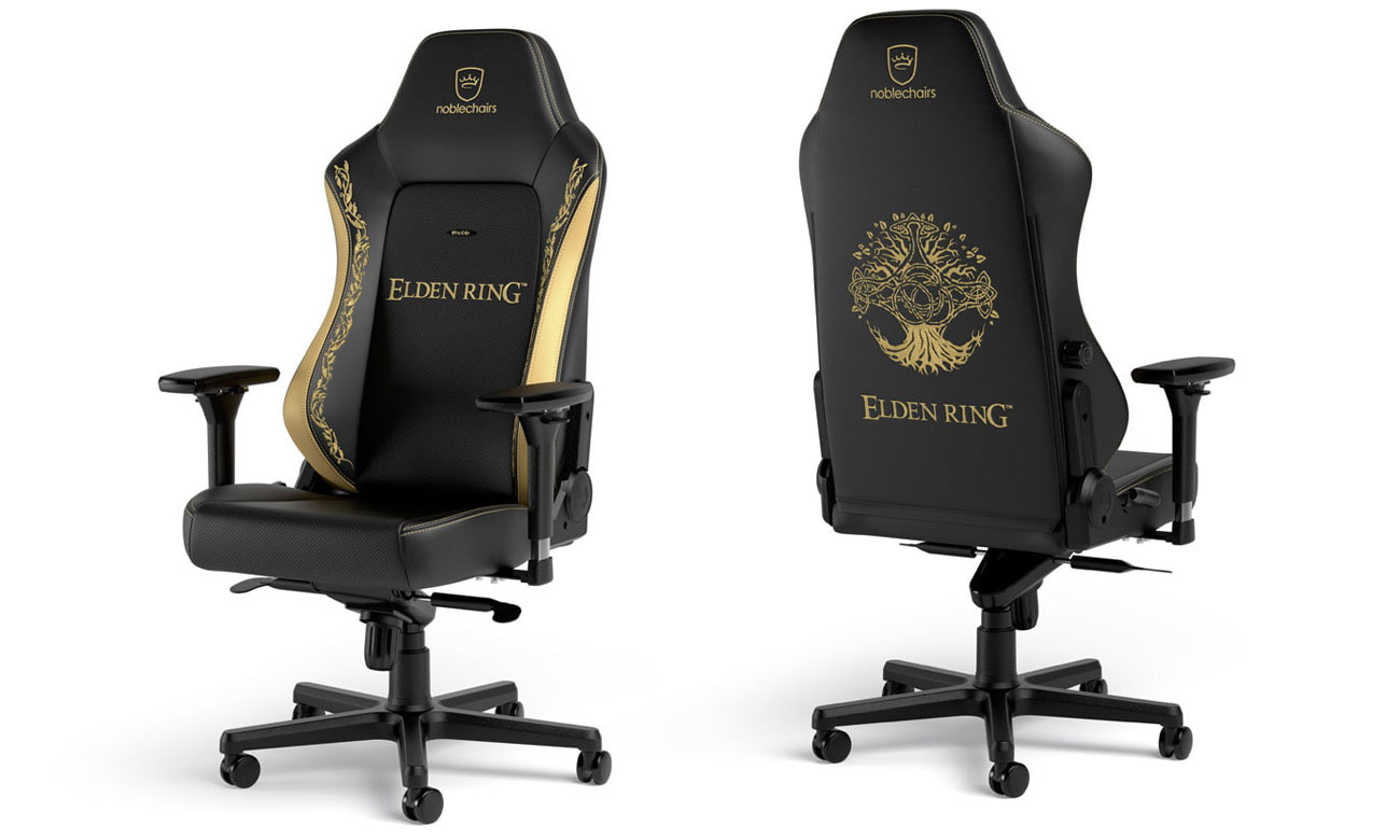 Fotel gamingowy noblechairs HERO Gaming Elden Ring Edition - Widok od przodu i od tyłu