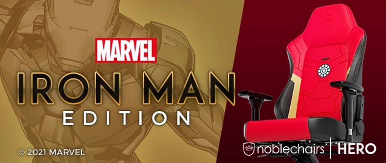 Edycja specjalna noblechairs HERO Gaming Iron Man Edition - Baner