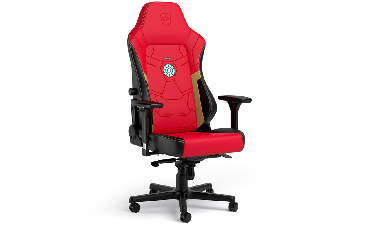 Fotel gamingowy noblechairs HERO Gaming Iron Man Edition - Widok od przodu i z boku