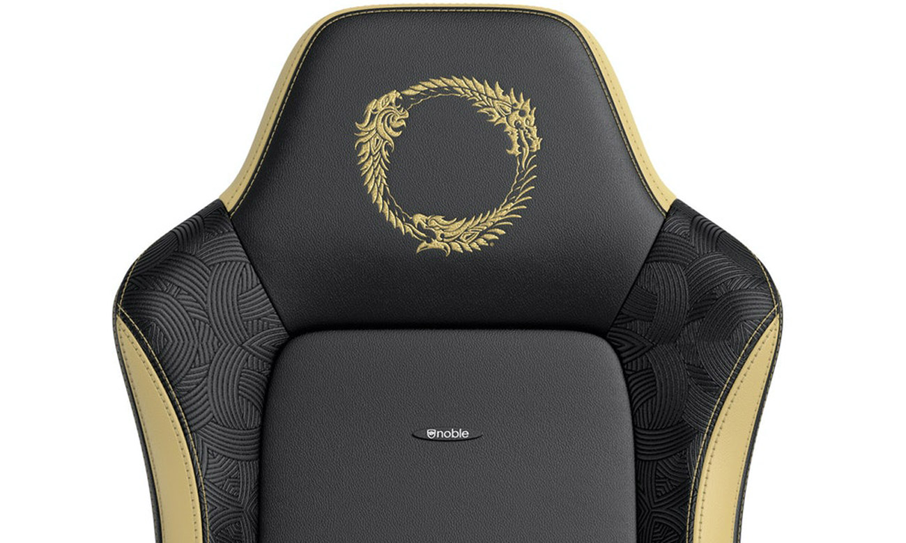 Edycja specjalna noblechairs HERO Gaming The Elder Scrolls Online Edition - Widok oparcia z logotypem